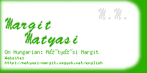 margit matyasi business card